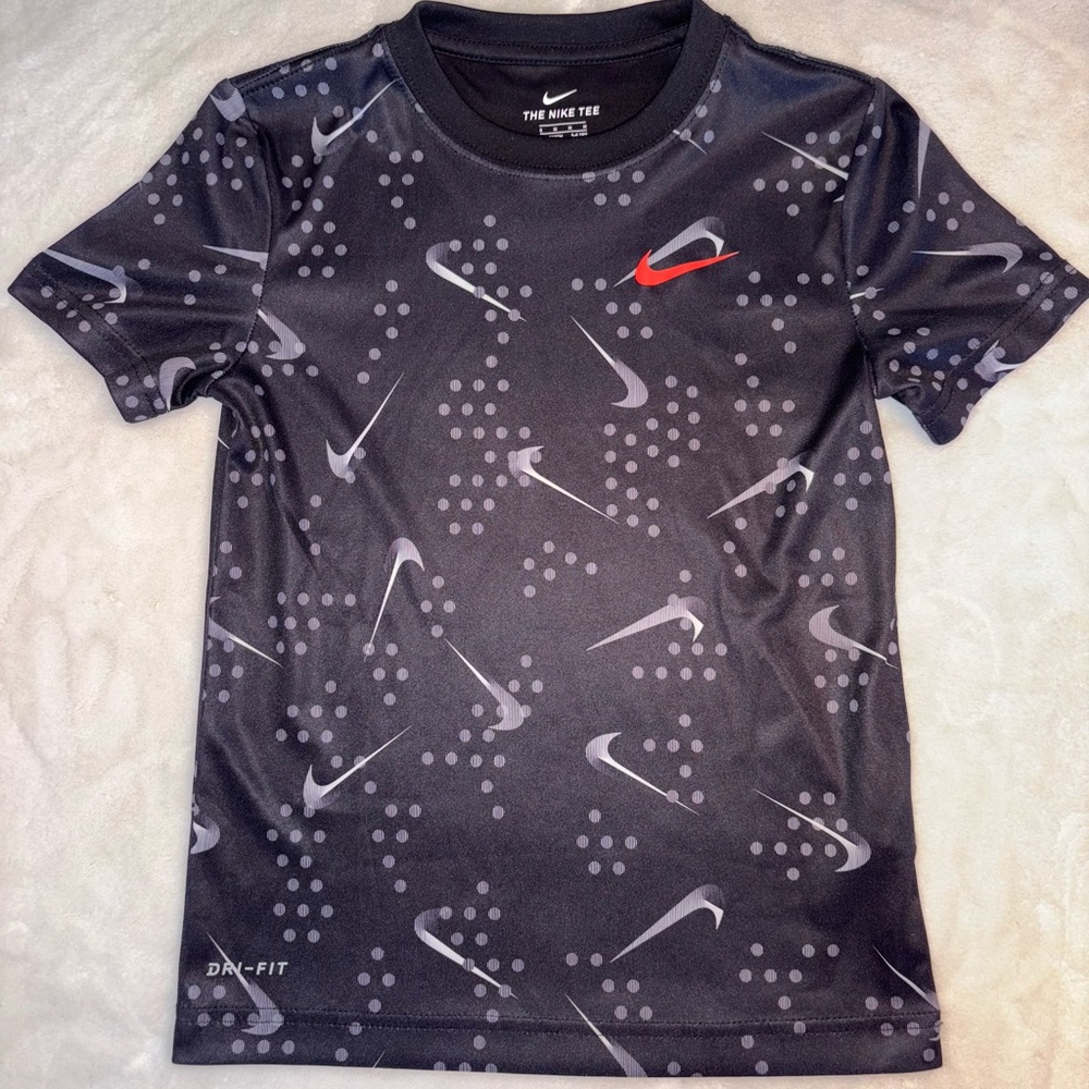Nike Boys | Medium |  Black Dri-FIT Short Sleeve Athletic Cut Graphic Tee
